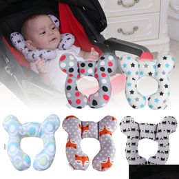 Pillows U-Shaped Baby Infant Pillow Comfortable Soft Memory Foam Position Prevent Anti-Head Neck Support Animal Car Seat Drop Delivery Dhbqa