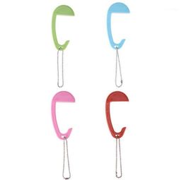 Mini Plastic Bag Hook Creative Clothes Purse Hanger Buckle Device Portable Table Chair Desk BrimHook4913737