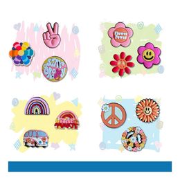 Cartoon Accessories Pink Numbers Charms For Clog Shoes Slides Bracelet Sandals Wristband Gift Drop Delivery Otyuc