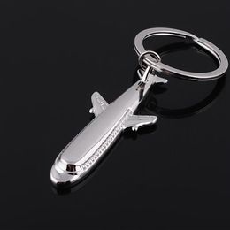 Handmade Airbus Airplane Keychains Passenger plane Pendant Travel Keyring Friendship Friend Jewelry227b