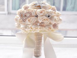 20 Colours Gorgeous Wedding Flowers Bridal Bouquets Artificial Wedding Bouquet Crystal Sparkle With Pearls4449927