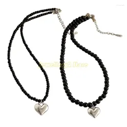 Pendant Necklaces Neck Jewelry ABS Alloy Material Stylish Heart Necklace Perfect For Fashion Women C9GF