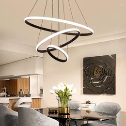 Pendant Lamps Simple Modern LED Chandelier Adjustable Ceiling Light High Brightness Decor Ornament For Living Room Dining Bedroom