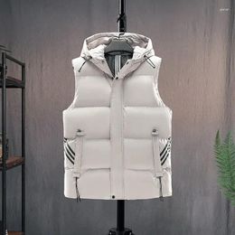 Men's Vests Padded Vest Autumn Winter Warm Puffy Waistcoat Sportive Windproof Coat Quilting Thick Jacket Outwear Male Clothes