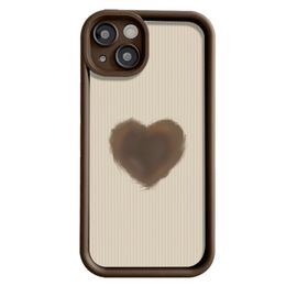 Simple Brown Matte Cases For iPhone 15 14 13 12 11 Pro Plus 15pro 14pro 13pro Back Cover Frosted Cell Phone Case