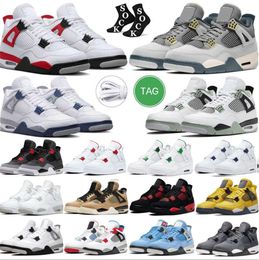 Jumpman 4 4s Basketball Shoes for Men Women OG Red Thunder Pine Green Military Black Cat White Oreo Sail Seafoam University Blue Bred Mens Womens Sports 9912ESS