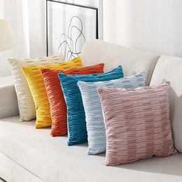 Pillow Colour Solid Embossed Holland Velvet Cover Geometric Soft Suede Throw Pillowcase Home Decoration JN