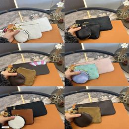 brand designer 3pcs set wallets card holders key bags wristlets coin purse women wallet Clutch 096274T