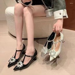 Dress Shoes Women's With Straps Gold Heels Basketball Platform Pointed Pumps Chunky Sandals Footwear All-Match Slip On 2023 Buckle Cr