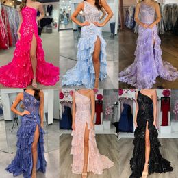 Sparkling Formal Party Dress 2k24 Fit-n-Flare Ruffle Sequin Skirt Lady Pageant Prom Evening Event Hoco Gala Cocktail Red Carpet Dance Gown Photoshoots Corset Slit