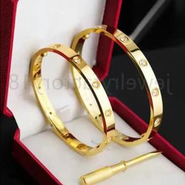 Designer Screw Bracelet Fashion Luxury Jewelrys Trendy Bangle 18K Gold Plated Titanium Steel Diamond for Women Men Nail Bracelets Silve Bplo