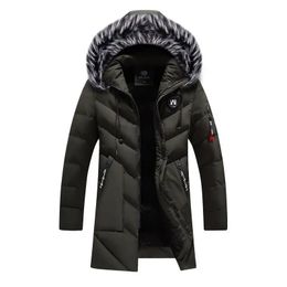 Mens Jackets Thick Warm Windproof Coats Fleece Long Winter Male Military Hooded Parka Men Windbreak Plus Velvet 231208