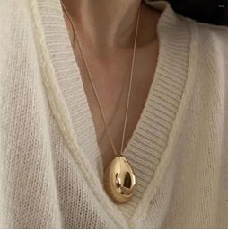 Pendant Necklaces Big Water Droplet Necklace For Women Girls Tear Drop Shaped Choker Fashion Vintage Party Jewelry Gifts 2024