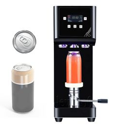 Tabletop Commercial Automatic Tin Can Sealing Machine 55MM Aluminium Beer Bottles Seamer For Beverage Canned Food