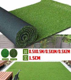 Decorative Flowers Wreaths Green Artificial Grass Floor Mat Synthetic Landscape Lawn Garden Carpet Playground DIY Landscaping Ga3891970