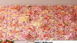 4060cm Artificial Flowers Mat Silk Rose Hybrid Wedding Flower Wall Artificial Rose Peony Flower Wall Panels Wedding Decoration T207542428