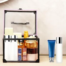 Storage Boxes Travel Makeup Organiser Capacity Case Portable Waterproof Cosmetic For Home With Handle