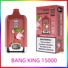 BANG KING 15000 Mesh coil E-liquid 25ml Rechargeable Type-C Power Indicator Oil Indicator crazvapes Bang digital bang 15000 bang box