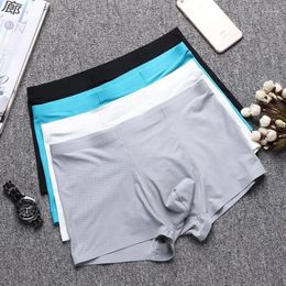 Underpants Onepiece Nonmarking Breathable Boxer Briefs Mens Mesh Lightweight Quickdrying Nylon Ice Silk A Must For Tough Man