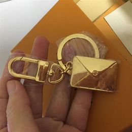 Top Quality gold letter Keychain Pendant Send As Shown Gift Box Personalised Keychain Simple Fashion charm keyrings for gift286P