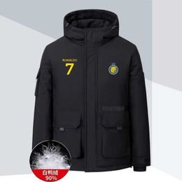 Riyadh FC Ronaldo No.7 Sports Down Cotton Coat Men's and Women's Winter Thickened Football Training Warm