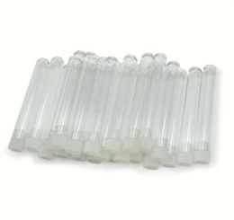 Whole 25pcs Cute Clear Plastic Empty Test Tube Make Wish Bottles with White Caps Stoppers Wishing Message Vials Container Cra5364405