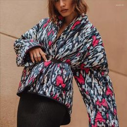 Women's Trench Coats Fashion Loose Retro Printed Cotton Jacket Elegant Casual Cropped Outwear 2023 Autumn/Winter Female Chic Coat P1143
