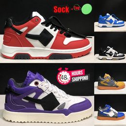 2024 Newest Designer Shoes Out Of Office Leather Casual Work Out Sneakers Low tops Black Red Green Blue Fashion Luxury Womens Mens Trainers