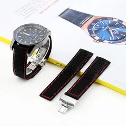 Watch Bands Luxury Leather Strap With Butterfly Buckle 22mm Band Vintage Quick Release Wristbands Accessories