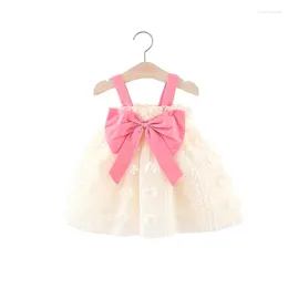 Girl Dresses 2023 Summer Girls Bow Elegant Little Kids Clothes For Toddler 2 3 4 Years