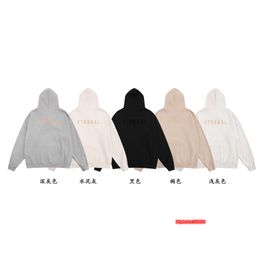 Fin6 23/24 Men's and Women's Hoodies Fashion Designer Essentialhoodies Fears Autumn/winter New Double Line Flocked Letter Print Hooded Plush