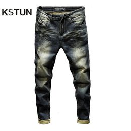 Men s Jeans Mens Denim Pants Slim Fit Retro Stretch Spring and Autumn Trousers for Man Streetwear Moto Biker High Quality 231208