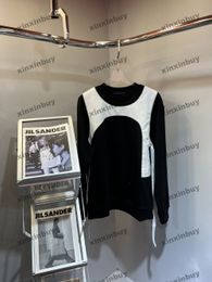 xinxinbuy Men designer Hoodie Sweatshirt Emboss letter Leather vest long sleeve women blue Black white Grey XS-2XL