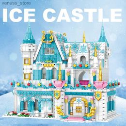 Blocks 1972pcs Creative Girl Series Ice and Snow Movie Castle Architectural Scenery Building Blocks Bricks Model Assembly Toys Kid Gift R231208