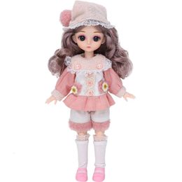 Dolls 30cm 1/6 BJD Little Girl Cute Dress 15 Removable Joint Doll Princess Beauty Makeup Doll Fashion Dress DIY Toy Gift Girl 231208