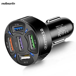 35W USB Car Charger QC 3.0 7A Fast Charging Car Phone Charger For iPhone 12 13 14 15 Pro Xiaomi Huawei Samsung With Retail Box