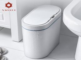 XiaoGui Smart Sensor Trash Can Electronic Automatic Household Bathroom Toilet Waterproof Narrow Seam C093025120813606055