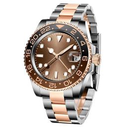 Chocolate Dial Master 2 Relógios Moda presente 40mm Relógio 904L Aço Inoxidável Cerâmica Vidro Safira Super luminoso Relógios de pulso montre clássico relógio de luxo