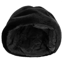 Bandanas Bonnet For Men Old Man Hat Russian Fur Cap Mens Flat Top Warm Outdoor Middle Aged