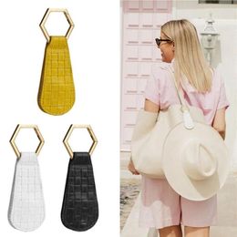 Keychains Magnetic Travel Hat Clips PU Leather Strap Keeper For Baggage Scarf Outdoor Activities Trip Supplies246z