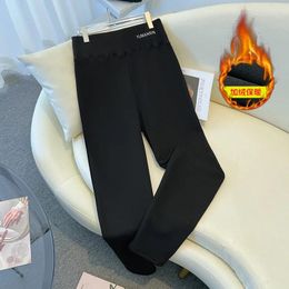 Women's Pants 100/130/150kg Big Size Women Clothing Large Casual High Elastic Bottoming Leggings Fleece Thick 6XL 7XL