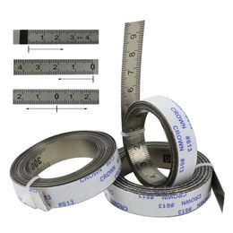 Tape Measures Mitre Track Tape Measure Self Adhesive Metric Stainless Steel Scale Ruler 1M-6M For T-track Router Table Saw Woodworking Tool 231207