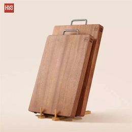 Chopping Blocks Huohou Antibacterial Chopping Board Sapelli Solid Wood Mould Proof Household Kitchen Wooden Cutting Board 231207