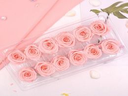 Decorative Flowers Wreaths 12 Pcsbox Preserved Immortal Rose 34CM DIY Valentine Mothers Day Gift Eternal Life Flower Wedding S2393766