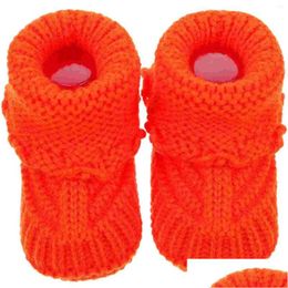 Sandals Baby Booties Infant Shoes Knitted Cloghet Spring Autumn Born Supplies Yarn Thick Toddler Knitting For Winter Drop Delivery Kid Dhsik