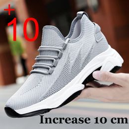 Dress Shoes Men Sneakers Casual Heightening Shoes 8cm Height Increase Shoes For Men Summer Breathable 6cm Elevator Shoes 10cm Insole Taller 231207