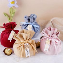 Velvet Bag Drawstring Candy Pouch Jewellery Packaging Bag Wedding Christmas Favour Pouches Kids Gift Bags