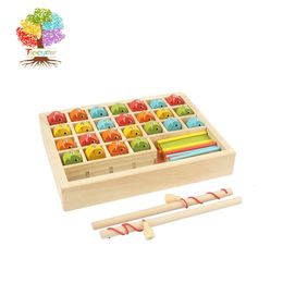 Intelligence toys Treeyear Wooden Magnetic Fishing Math Game Montessori Toys Learning Activities Fine Motor Skills Colour Sorting Number Counting 231207