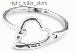 Chain High quality European and American original fashion electroplating 925 silver 14K gold heart-shaped bracelet Niche Jewellery gifts YQ231208