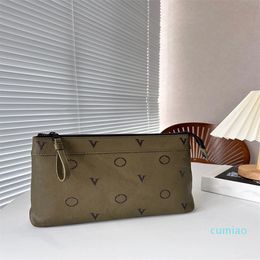 Men's Luxury Designer Tote Bag Leather Clutch Bag Men's Wallet Toiletry Storage Mobile Phone Large Capacity 28CM